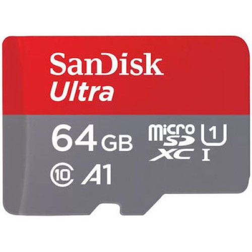 ΚΑΡΤΑ ΜΝΗΜΗΣ SD SANDISK SDSQUAB-064G-GN6MA ULTRA 64GB + ADAPTER 140MB/s